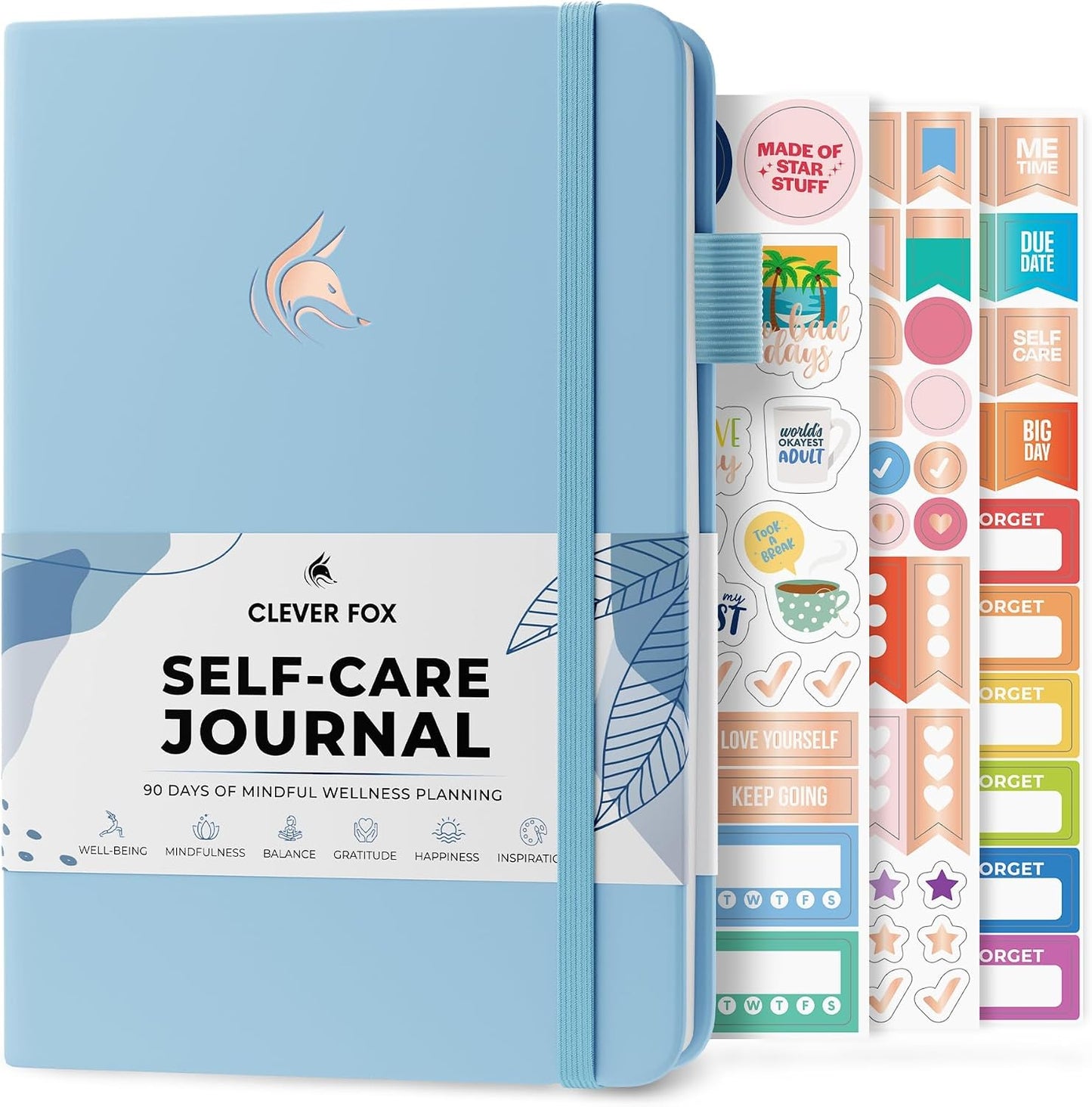 Clever Fox Self-Care Journal for Women, Daily Planner 5.8x8.3 Aquamarine