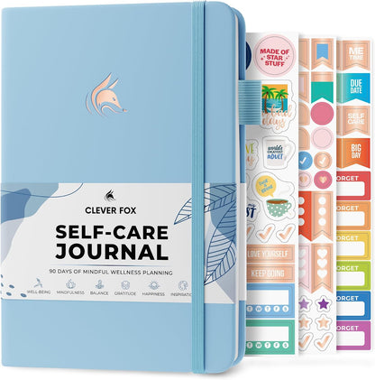 Clever Fox Self-Care Journal for Women, Daily Planner 5.8x8.3 Aquamarine