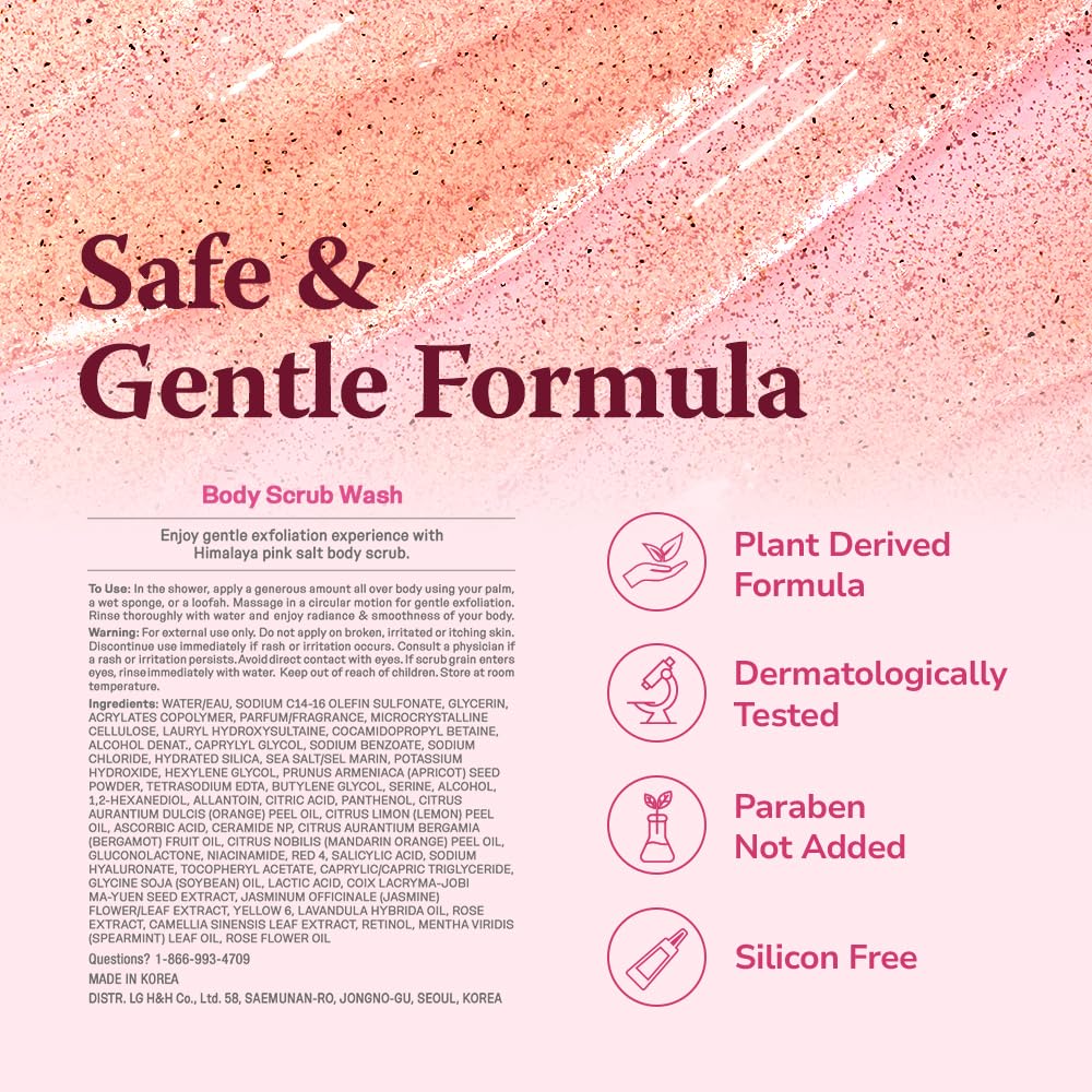 HIMALAYA PINKSALT Daily Scrub & Body Wash 21.1oz