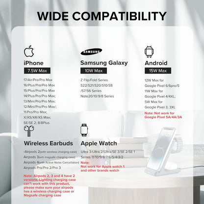 3 in 1 Fast Wireless Charging Station for Multiple Apple Devices