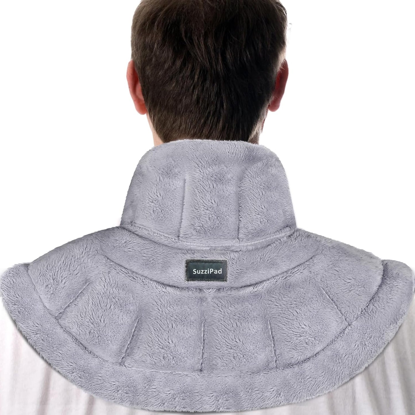 SuzziPad Microwave Heating Pad for Neck and Shoulders, Microwavable Heated Neck Wrap Warmer with Moist Heat, Herbal Lavender Aromatherapy, Hot & Cold Compress, Ideal for Mother's Day