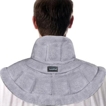 SuzziPad Microwave Heating Pad for Neck and Shoulders, Microwavable Heated Neck Wrap Warmer with Moist Heat, Herbal Lavender Aromatherapy, Hot & Cold Compress, Ideal for Mother's Day