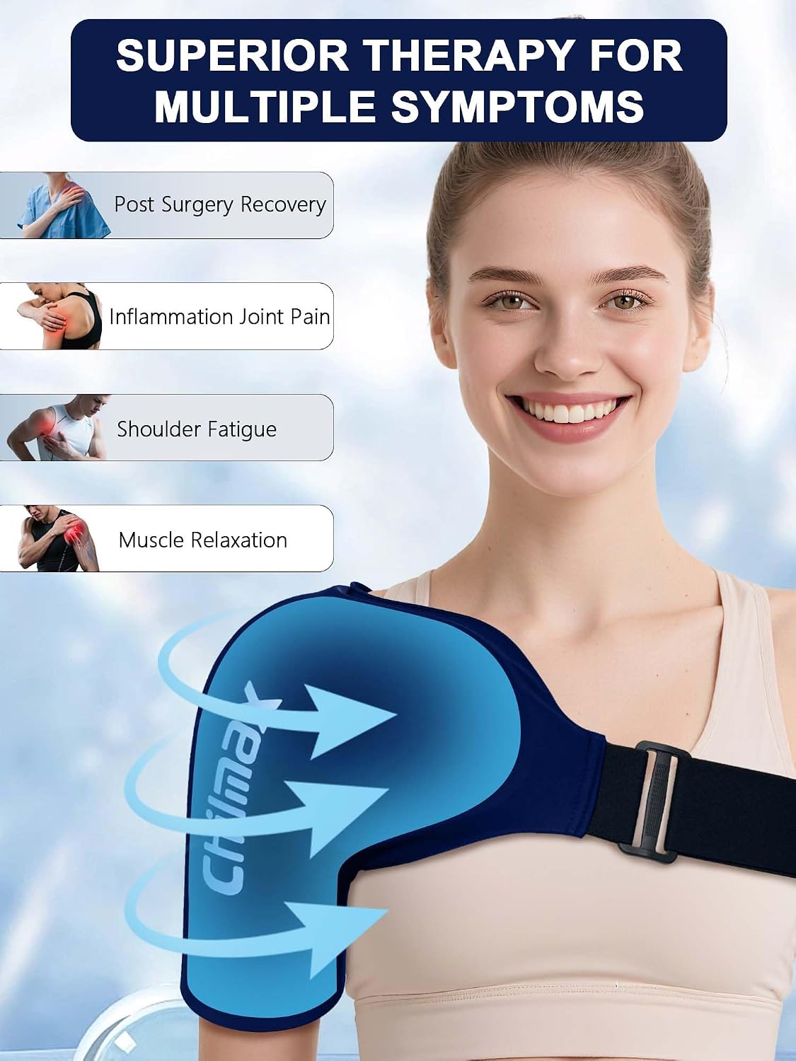 Shoulder Ice Pack Wrap for Rotator Cuff Cold Therapy Brace