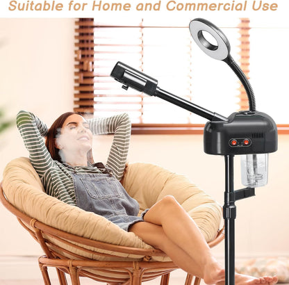 Winado 2 in 1 Facial Steamer with 5X Magnification Light, Deep Cleaning
