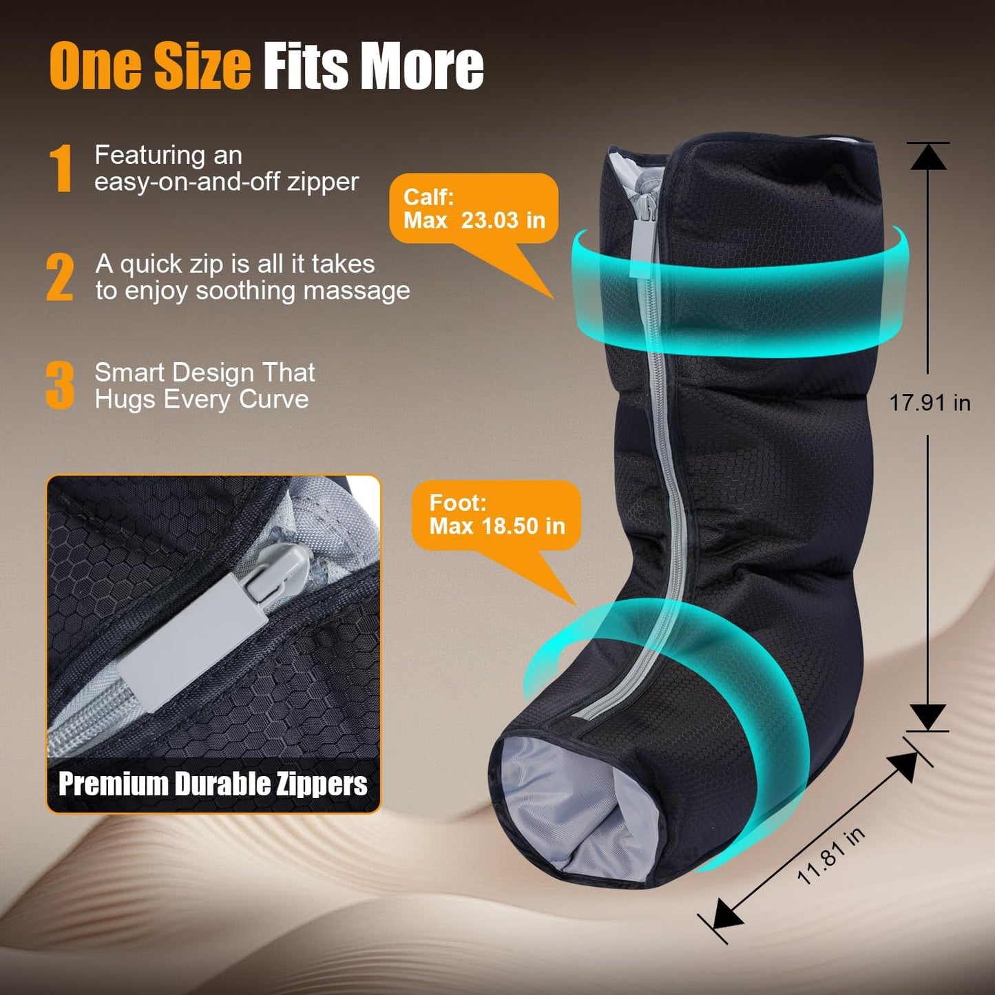 Leg Compression Massager for Circulation, Calf and Foot Massager with Heat, Compression Boots for Sore Muscle Relaxation, 6 Modes 12 Intensities 3 Timers, Gifts for Fathers Men and Women