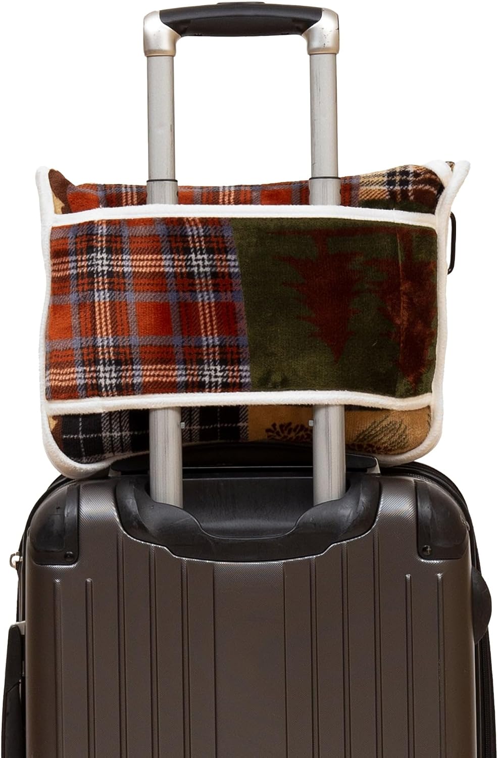 Carstens, Inc. Travel Blanket, Premium Compact 2-in-1 Airplane Blanket/Pillow, Open Sky Blue Aztec
