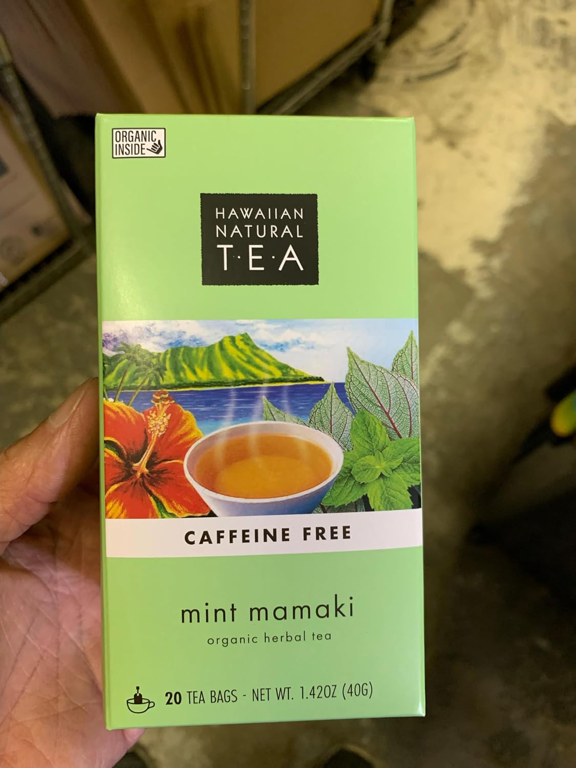 Hawaiian Natural Tea Organic Mamaki Jasmine Green Tea Blend - 20 Bags