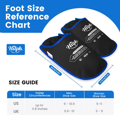 Hilph Foot Ice Pack Slippers,1 Pair Ice Pack for Foot and Toes for Plantar Fasciitis, Gout, Bunions & Neuropathy Relief, HSA or FSA Eligible Hot Cold Therapy Gel Slippers for Surgery Recovery, Blue