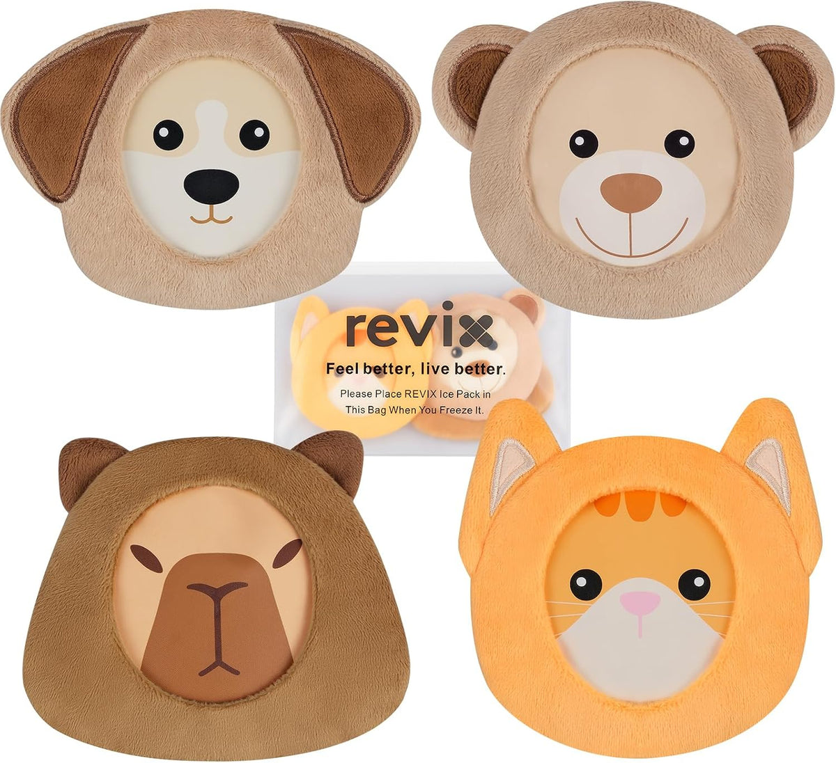 REVIX Kids Ice Packs - Reusable Gel Cold Packs for Toddlers and Babies