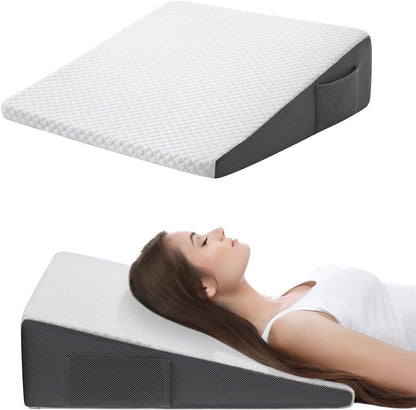Cozymaker 7.5-inch Bed Wedge Pillow for Sleeping Back Support Pain Relief