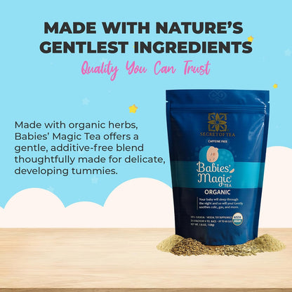 Secrets Of Tea - Babies' Magic Tea - USDA Organic, Caffeine-Free Herbal Tea Blend - (1 Pack)