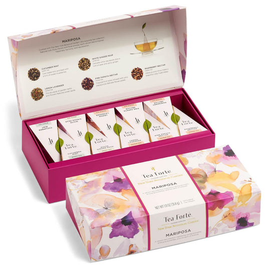 Tea Forte Tea Sampler, 10 Pyramid Infuser Bags, Premium Tea Gift Set