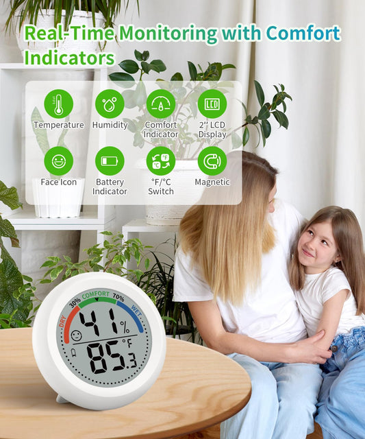 Digital Indoor Thermometer Hygrometer with Humidity Monitor