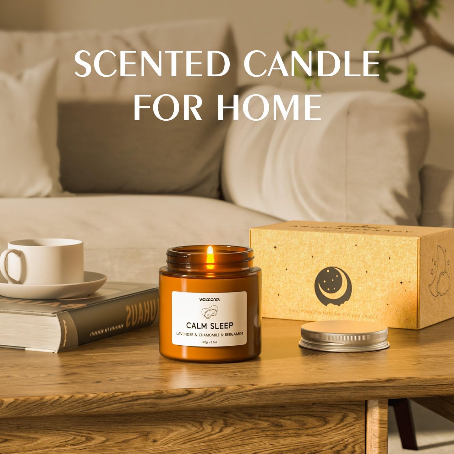 Scented Candle Gift Set, Soy Candles for Women, Sleep Candles for Home Scented, 2 Pack Aromatherapy Candle for Relaxing, Sleep, Stress Relief & Home Decor
