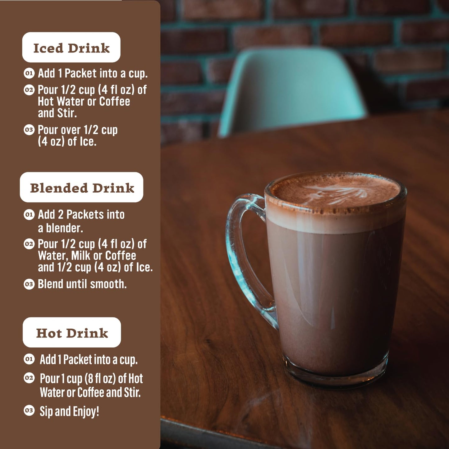 The Frozen Bean Vanilla Bean Frappe & Latte Instant Mix (10 Sticks), Made with Arabica Coffee, Double Shot Caffeine, Low Sugar & Premium Ingredients, Hot, Iced, or Blended Drinks