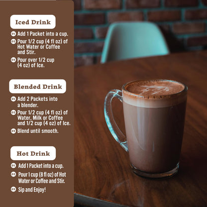 The Frozen Bean Vanilla Bean Frappe & Latte Instant Mix (10 Sticks), Made with Arabica Coffee, Double Shot Caffeine, Low Sugar & Premium Ingredients, Hot, Iced, or Blended Drinks