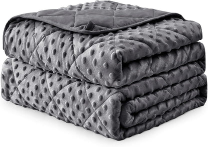 Weighted Lap Blanket for Adults 5lbs, 24"x29" Cooling Heavy Throw Blanket, Portable Travel Weighted Blankets, Soft Small Blankets Gift for Sleeping, Navy Blue