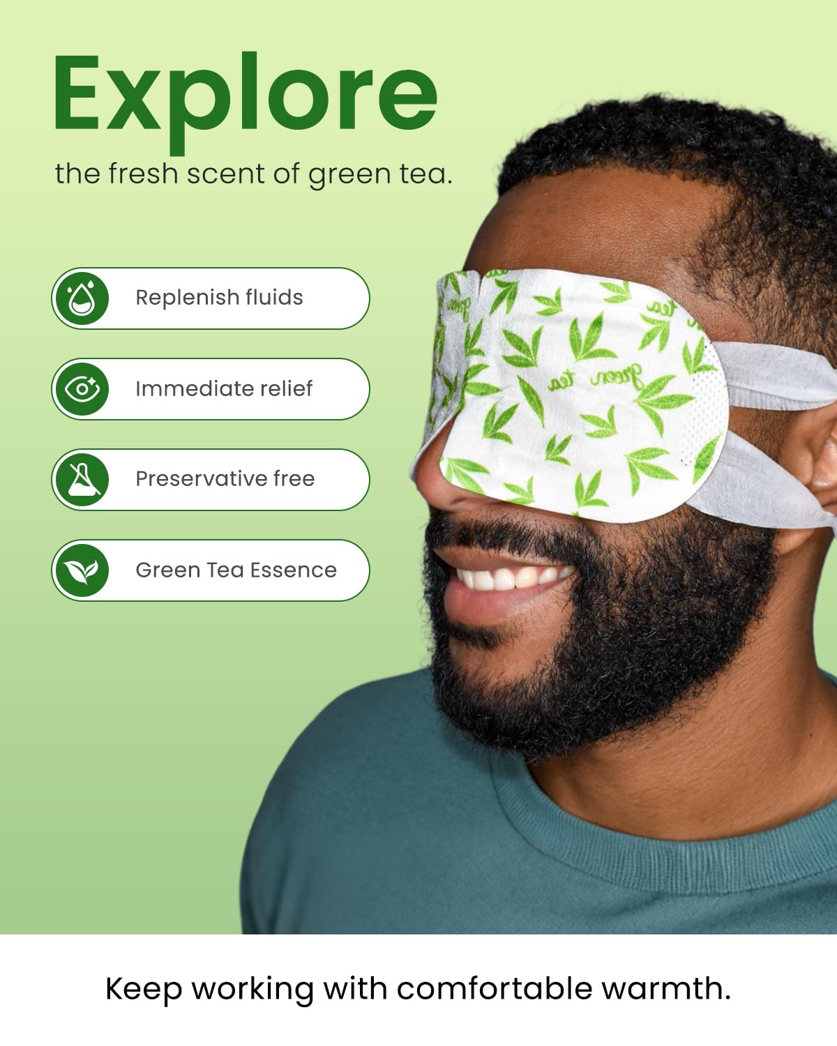 16 Packs Steam Eye Masks for Dry Eyes, Self Heating Warm Compress for Eyes Fatigue & Puffiness Relief, Disposable Heated Eye Mask Travel Essentials, Spa Relaxation Set for Women Christmas, Unscented