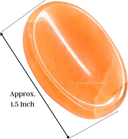 Amazing Gemstone Labradorite Thumb Worry Stone, Anxiety Stone, Healing Crystals - Piedra Crystal Fidget for Gift, Meditation, Calming, Relaxation, Stress Relief - Colors C