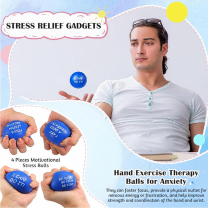 Ceenna 4 Pcs Motivational Balls for Adults Anxiety Relief, Black