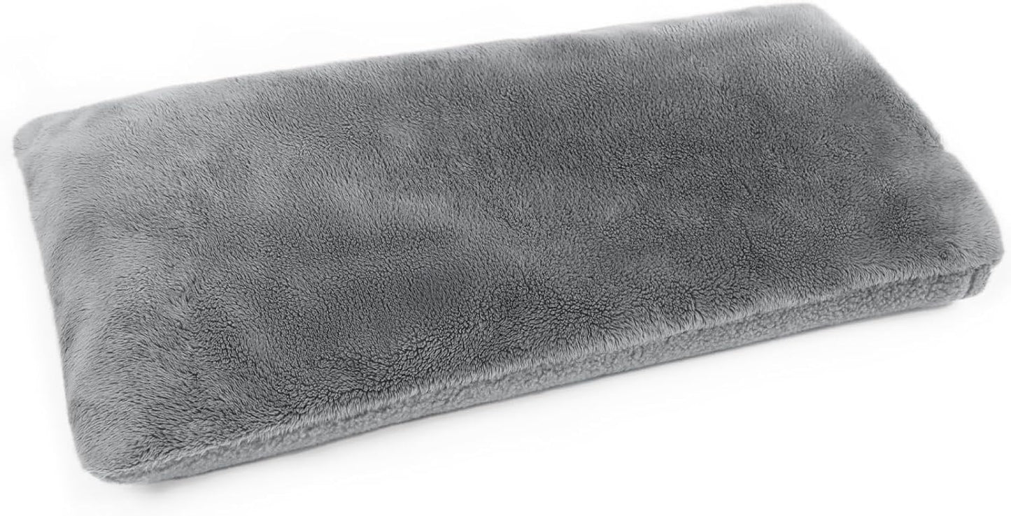 MORLIDEN Microwavable Heated Neck Wrap Warmer and Shoulder Weighted Heating Pad Microwave for Hot and Cold Compress - Dark Gray
