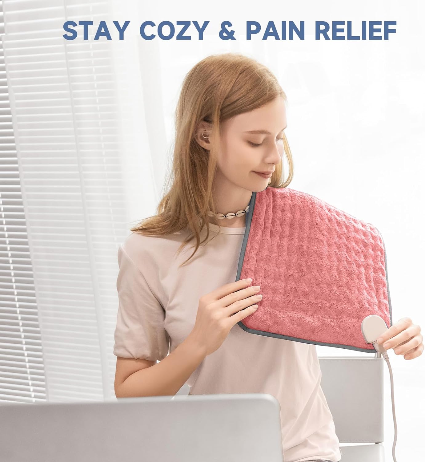 Heating Pad for Back, Neck, and Shoulder Pain Relief, Electric Heat Pad with 6 Heat Levels, Moist Heat Option, Auto Shut-Off, Birthday Christmas Gifts for Women Men Mom Dad Grandma, Gifts for her