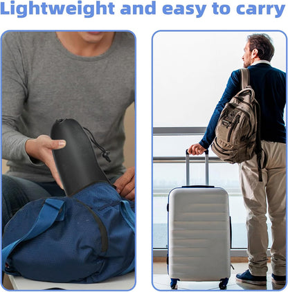 Travel Essentials for Women Men, 1 Pack Black Airplane Footrest Leg Foot Hammock Rest Travel Luggage Accessories Gadgets Under Desk Flying Long Fight Trip Seat Organizer Must Haves Gifts Kids Needs