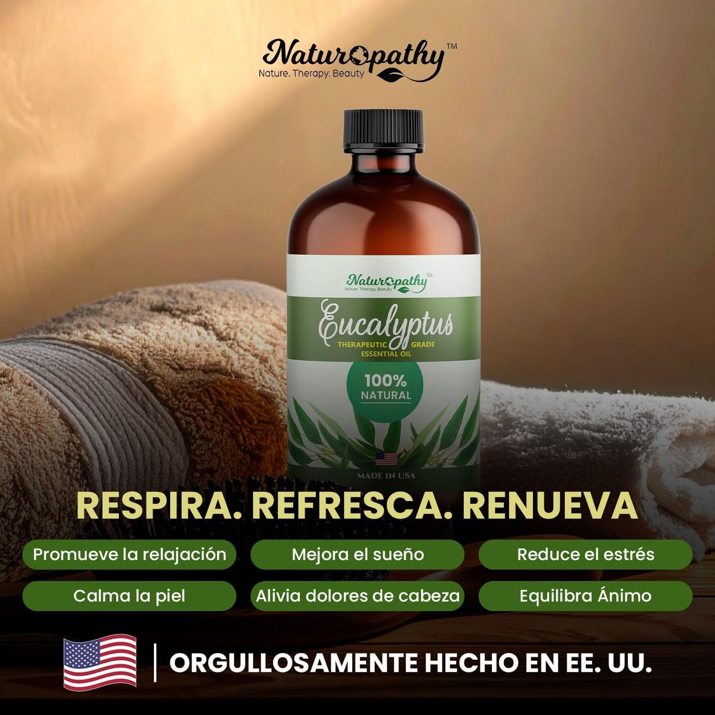 Naturopathy Lavender Essential Oil, 100% Natural Therapeutic Grade, Premium Quality Lavender Oil, 4 fl. Oz - Perfect for Aromatherapy and Relaxation