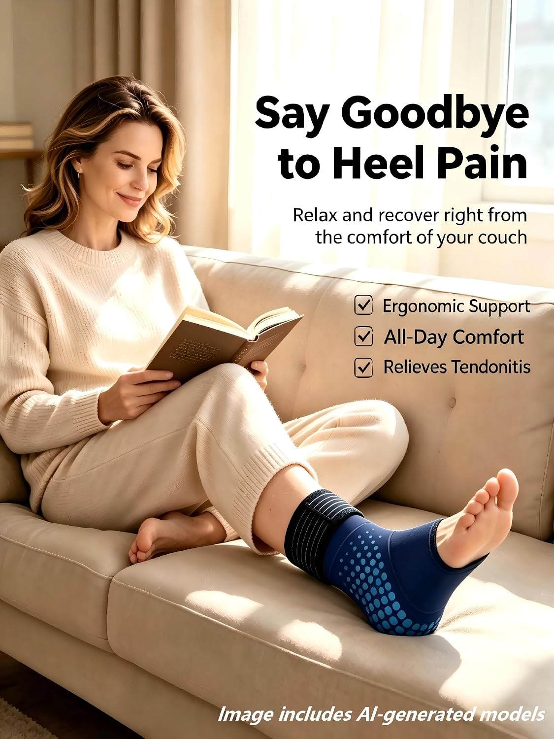 Ankle Ice Pack Wrap,Flexible Cold Therapy for Foot Pain Relief | gel,3D full-coverage,cool ice-silk fabric,dual hot & cold compress,flexible when frozen,leak-proof,ideas for swelling,sprains