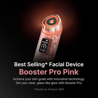 medicube Booster Pro - 6 in 1 Real Glass Glow Beauty Massager, Black