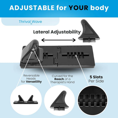 Thrival Arch Back Stretcher - Psoas Muscle Release Tool App for Hip Flexor, Back, Glute, Iliacus, and Neck - Spine Decompressor, Trigger Point, and Myofascial Release – Carbon Black