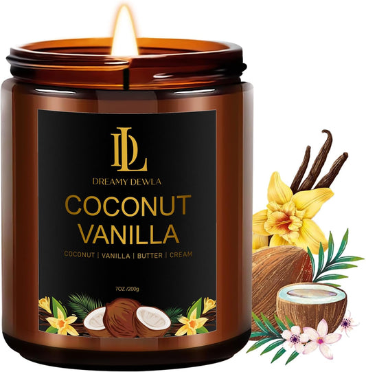 Scented Candles Set, 4 Pack Soy Candles for Home Scented, Candle Gifts for Women Men, 28oz 200 Hours Burn, Scents of Pineapple Cocktail/Coconut Vanilla/Pink Sands/Bahamian Breeze