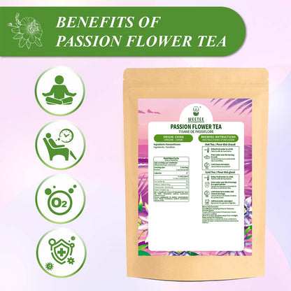 WT WEETEE Passionflower Tea Bags 100ct, Caffeine-Free Herbal Tea for Night