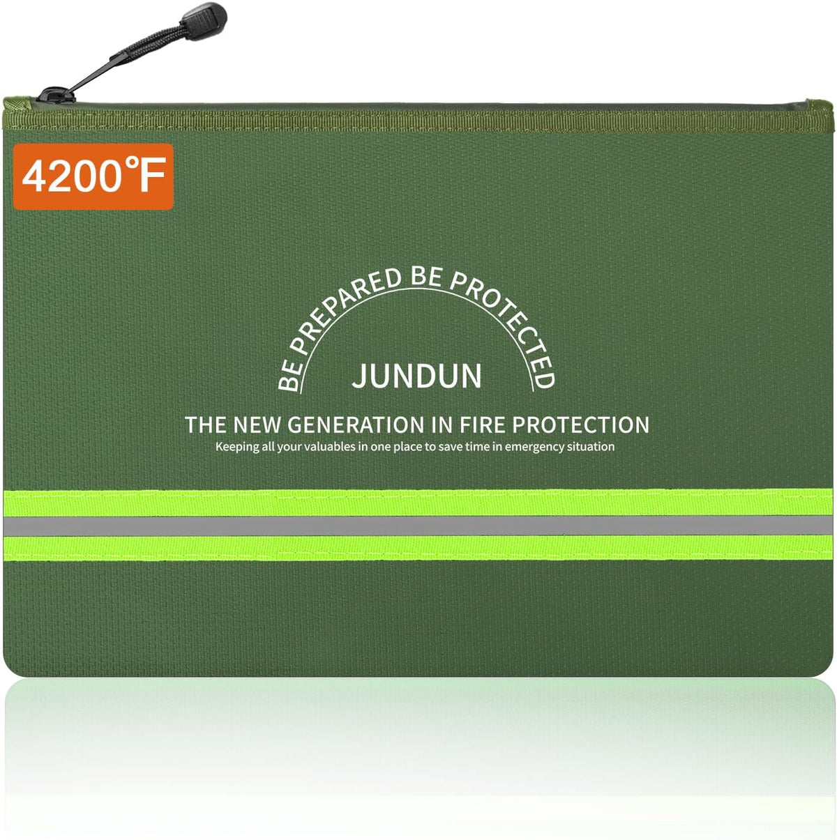 JUNDUN Fireproof Document Bags,14.2”x 10.0”Waterproof Fireproof