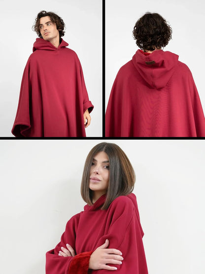 FREE THE SHEEP Eden Hoodie – Oversized Weighted Hoodie Cloak with Ultra-Soft Faux Fur Liner
