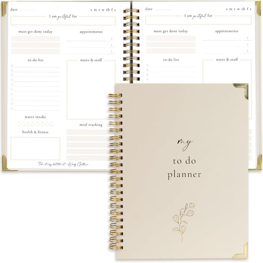 Beautiful To Do List Notebook - Aesthetic Undated ADHD Daily Planner Gift