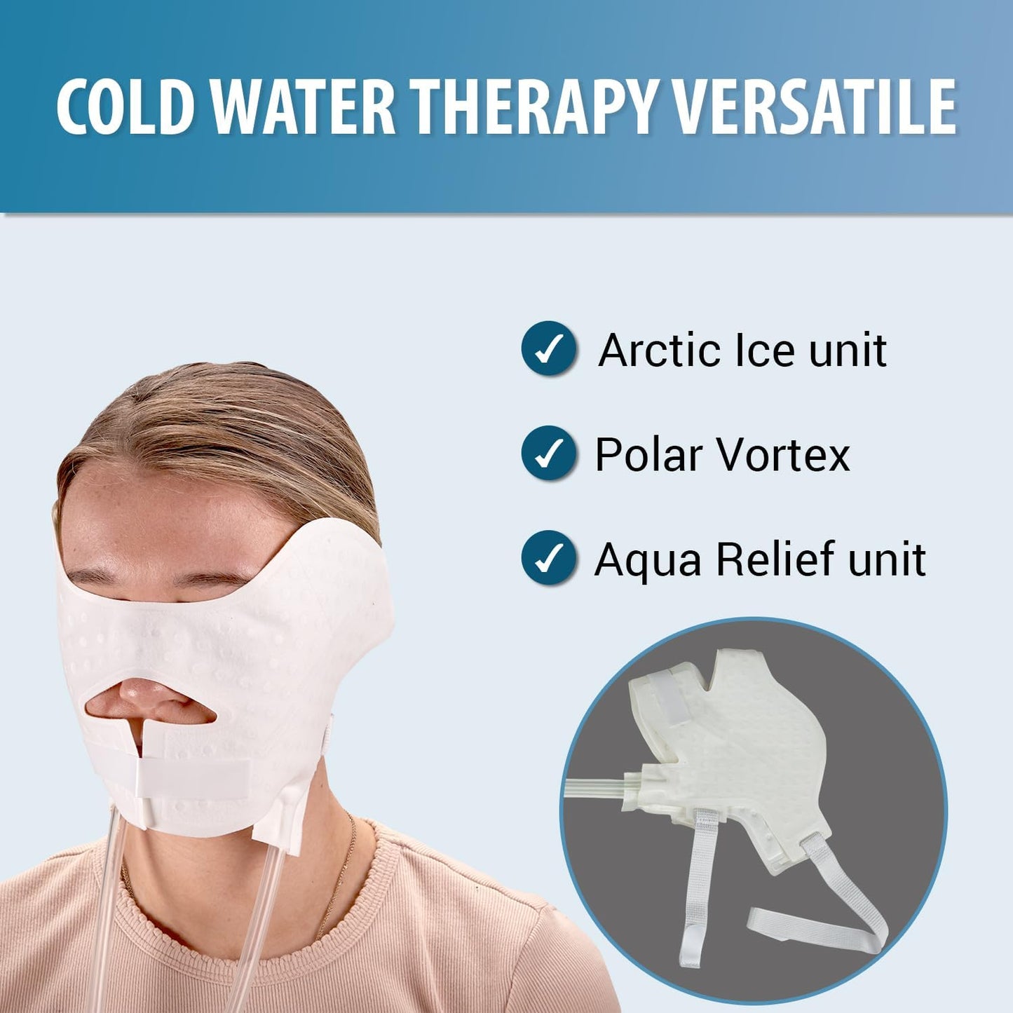 Cold Water Therapy Kneepad for use with Cryotherapy Units - Pad Only for Circulating Ice Machine for Knee Surgery, Injury, ACL - Pain Relief Cold Therapy Pad for Post Surgery Recovery