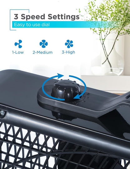 BLACK+DECKER 4" Convertible Cooling Fan, 3-Speed, Type-C USB, 2-Pack, Black