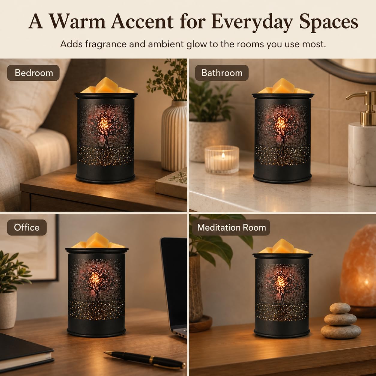 kobodon Wax Melt Warmer Metal Wax Warmer for Scented Wax Electric Fragrance Candle Oil Burner 2 in 1 Wax Melts as Gifts for Moms Grandma Women Girls(Sunflower)