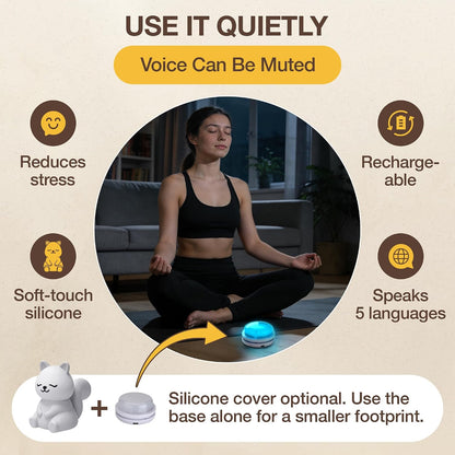 Speaking Breathing Lamp, Guided Meditation & Breathing Light, Kids & Adults