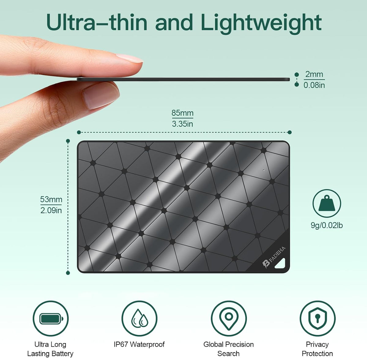 2026 Apple MFi Certified Wallet Tracker Smart Card for Find My