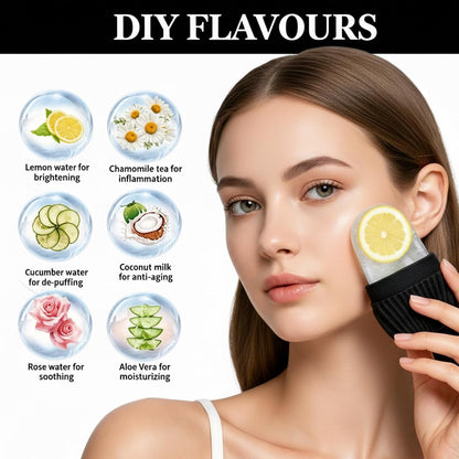 Ice Cube Roller for Face,Eyes and Neck,Reusable Silicone Ice Mold Mermaid Shell Shape for Shrink Pores Anti Wrinkle and Skin Beauty Care,Reduce Migraine Pain,Gua Sha Face Massage Tools (Pink)
