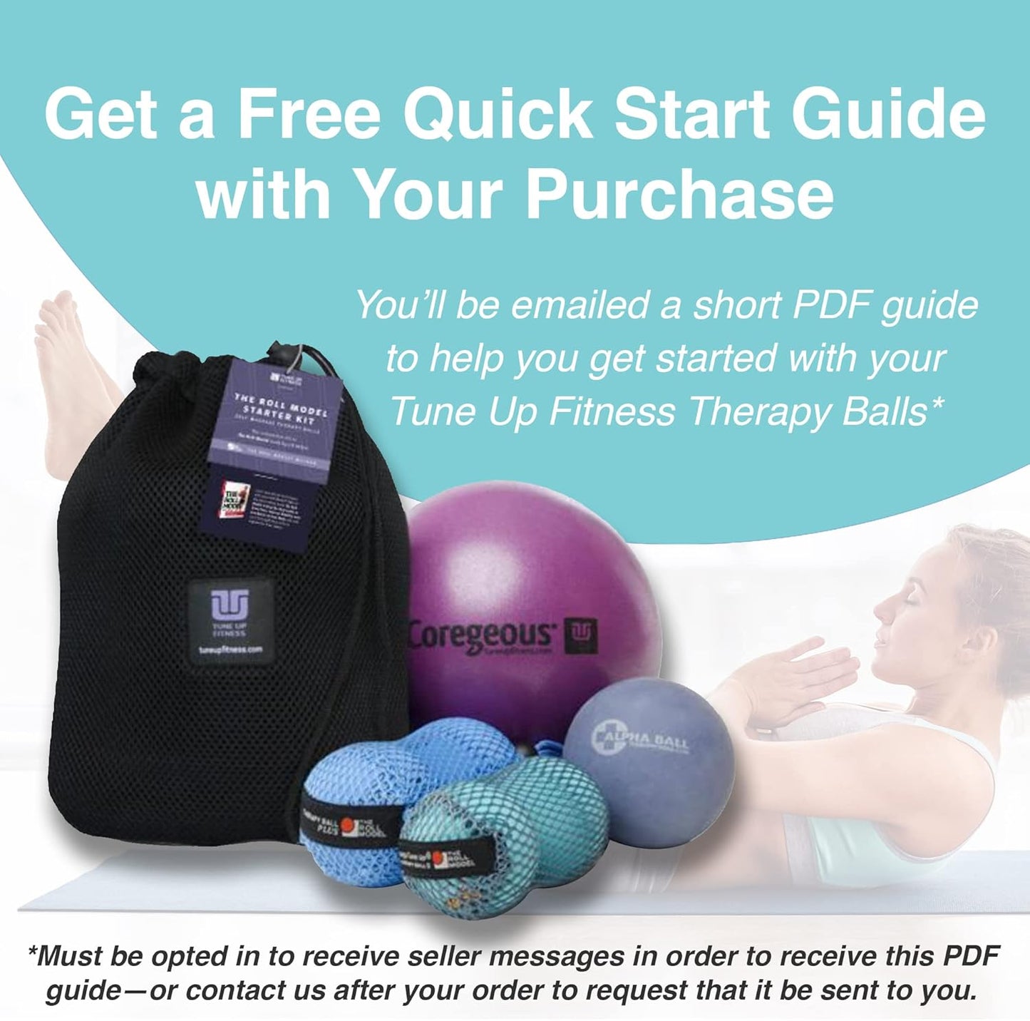 YOGA TUNE UP® Therapy Balls in Tote by Tune Up Fitness - Massage Balls for Trigger Point, Pressure Point & Myofascial Release - Use as Single or Peanut Ball for Pain Relief & Relaxation (Apple Green)