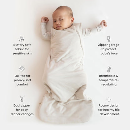 KYTE BABY Sleep Bag 1.0 TOG, Rayon Made From Bamboo Wearable Blanket, Dual Zipper For Infants And Toddlers Nursery Essentials