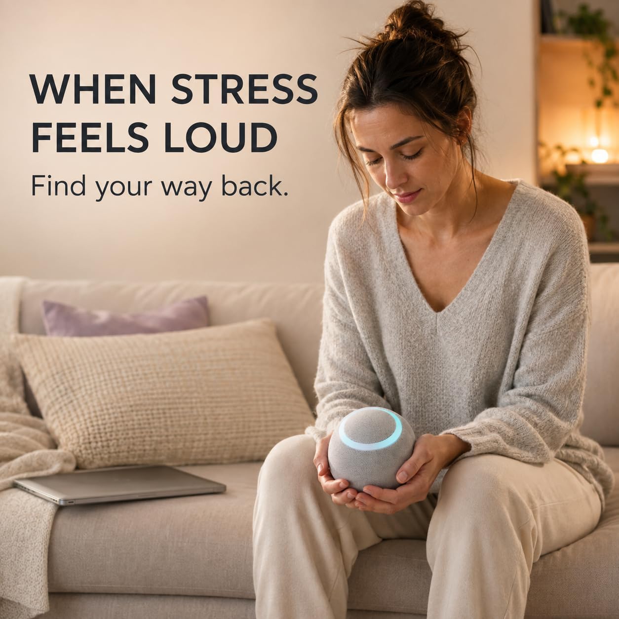 Reflect Orb: Smart Tracker for Stress Relief & Mental Health. Biofeedback Device to Enhance Focus, Reduce Anxiety, Support ADHD, Master Meditation & Mindfullness, Emotional Regulation Self-Care Gift