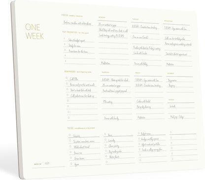 Daily Planner Notepad, A4, 52 Sheets, Undated,Time Blocking,Hourly Schedule