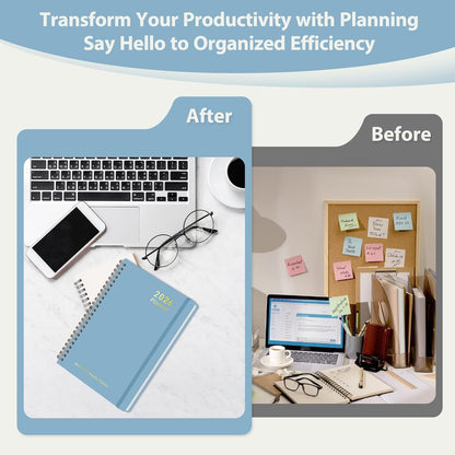 Planner 2026-2027, Weekly and Monthly Calendar Planner, JUL 2026 - JUN 2027 | Academic Year, Daily Agenda Book, A5(6.3'' x 8.5''), Sprial Bound, Inner Pocket, Office School Use