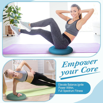Libima 2 Pcs Wobble Cushion Wiggle Seat Flexible Sensory Seating Balance Disc Board for Men Women Physical Exercise Improving Posture Home Office