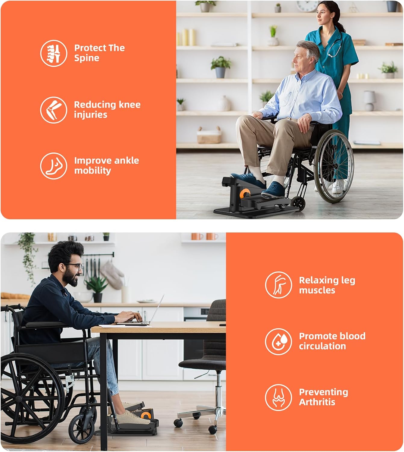 2025 New Under Desk Elliptical Machine,Portable Seated Pedal Exercise Machine for Seniors, 12 Adjustable Speed Elipse Leg Exerciser with Remote Control,Quiet Foot Exercise Machine for Home Office