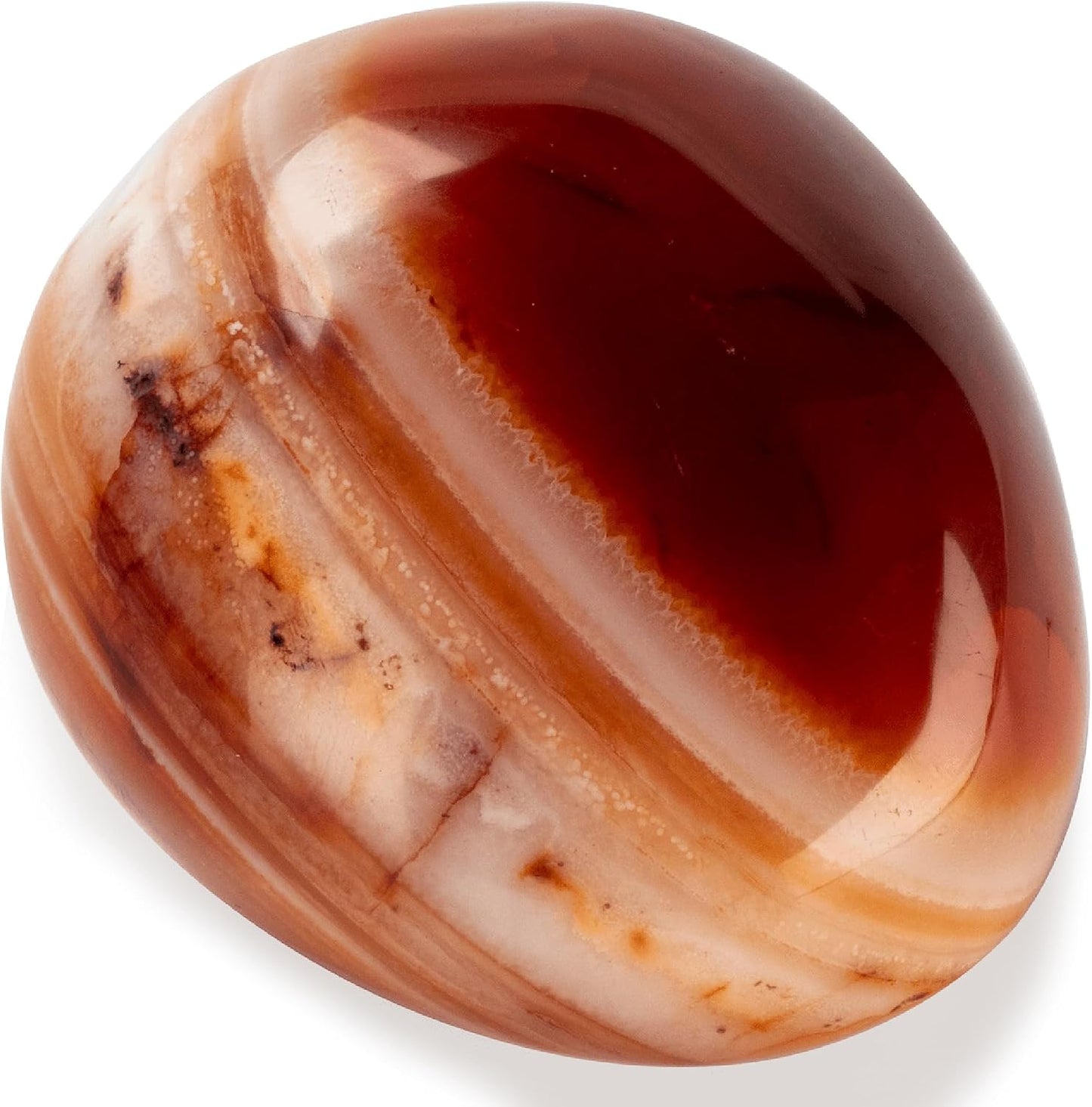KALIFANO Palm Stone with Healing & Calming Effects - AAA+ Grade High Energy Worry Stone with Information Card - Reiki Crystal Used for Courage (Family Owned and Operated)